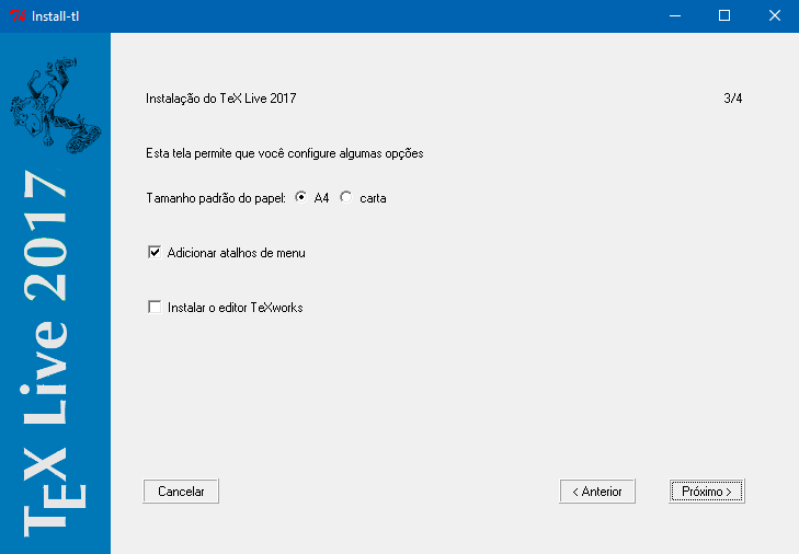 Quarta tela do instalador TL